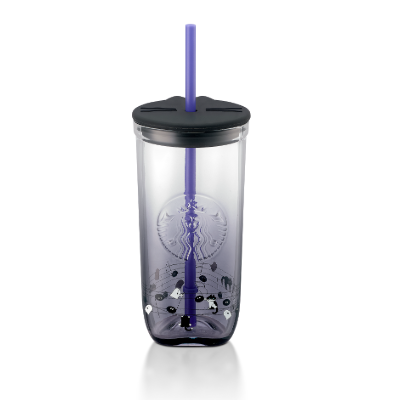 Starbucks Spooky Meowchestra Collection: Regrind Glass Cold Cup 16oz (473ml)