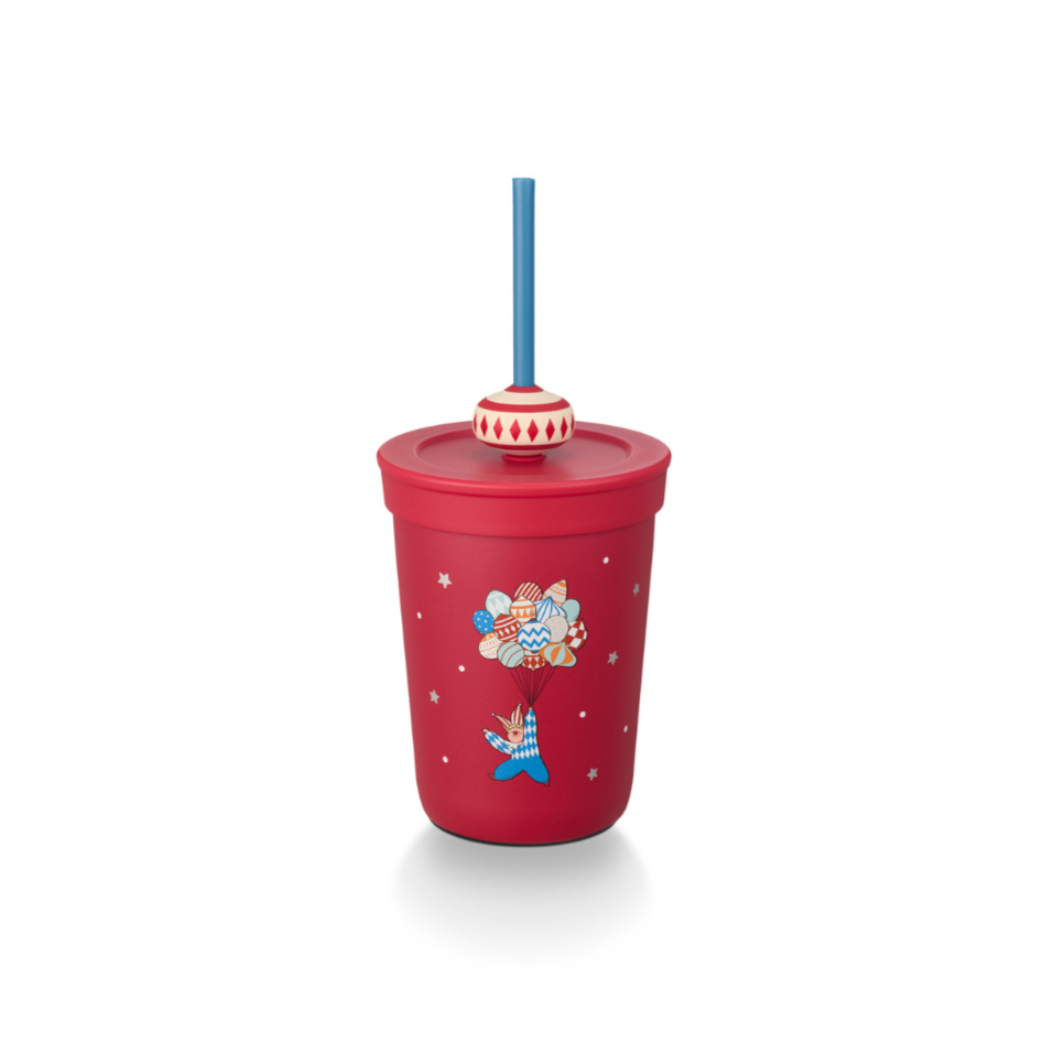 Starbucks: Holiday Collection: Holiday Carnival Flying Clown Red Stainless Steel Cold Cup 355ml (12oz)