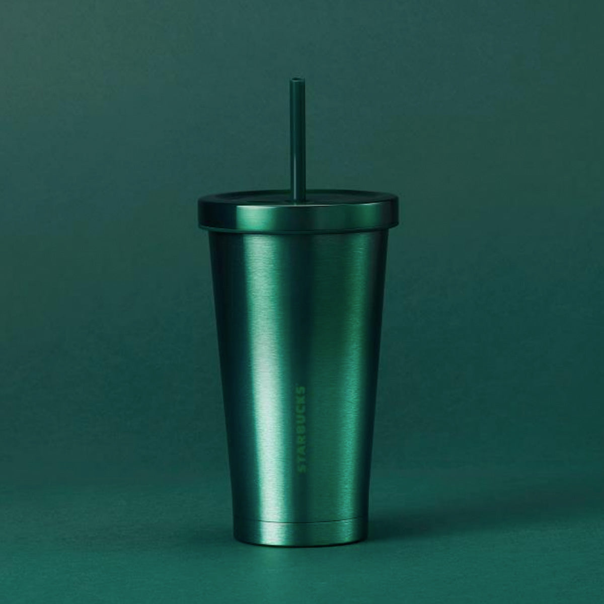 Starbucks Classics: Amber Straw Green Stainless Steel Cold Cup 488ml (16.5oz)