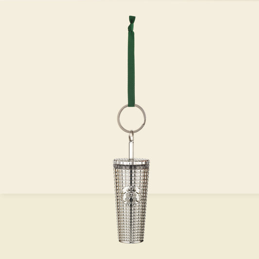 Holiday Series: Ornament Grid Metallic Silver Cold Cup