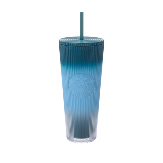 Starbucks: Astro Bunny Collection: Blue Gradient Fall Plastic Cold Cup 710ml (24oz)