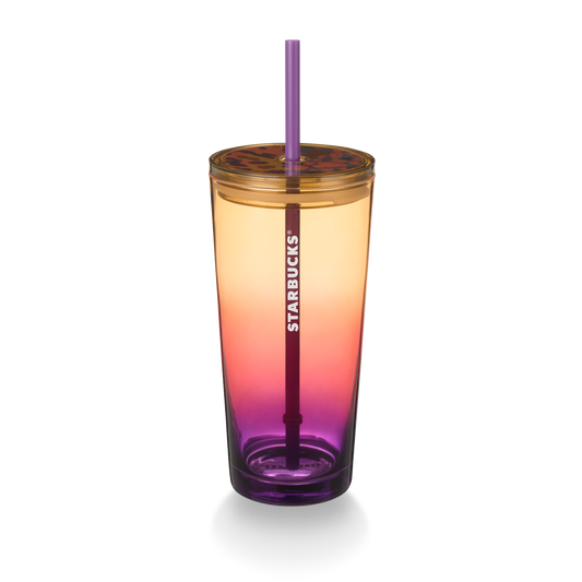 Astro Bunny Collection: Glass Galaxy Fall Glass 18oz Cold Cup