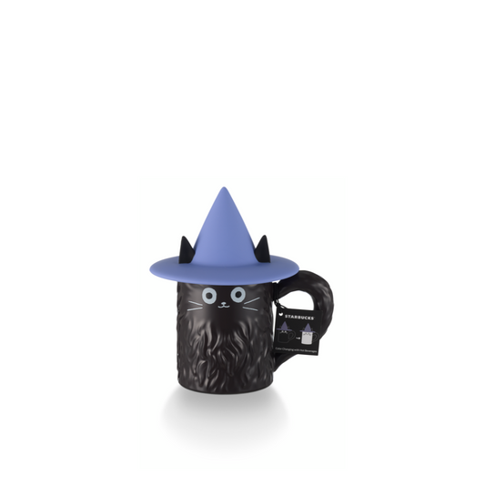 Starbucks: Halloween Collection: Colour Changing Black Cat with Hat Ceramic Mug 355mL (12oz)