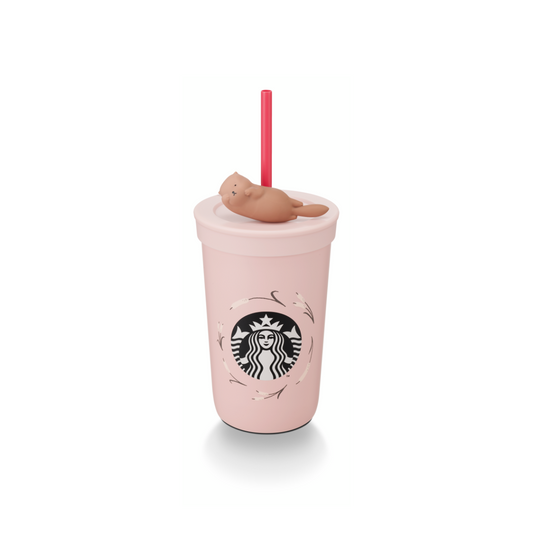 Starbucks: Made for Each Otter Collection: Flower Rim Pink Stainless Steel Cold Cup 473ml (16oz)