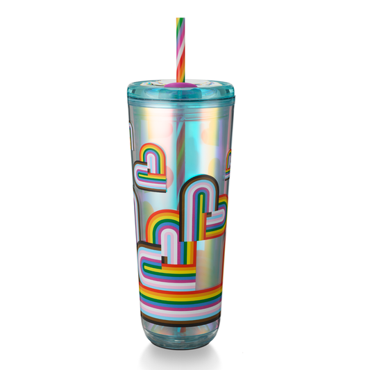 Coastal Tides Collection: Starbucks® Rainbow Heart Cold Cup 24oz (710ml)