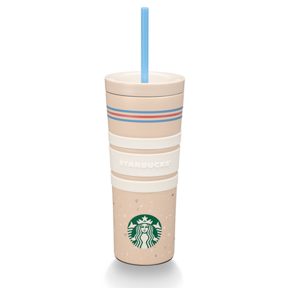 Starbucks: Seaside Getaway Collection: Natural Terrazzo Stainless Steel 473ml (16oz) Cold Cup