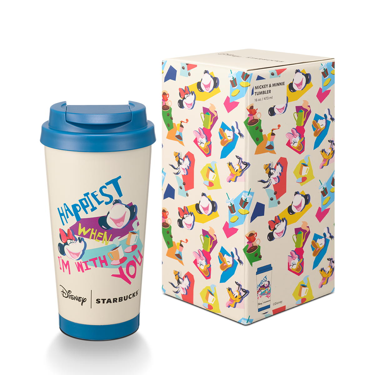 Starbucks: Disney Collection: Happiest With You Mickey & Minnie Stainless Steel Tumbler 473ml (16oz)