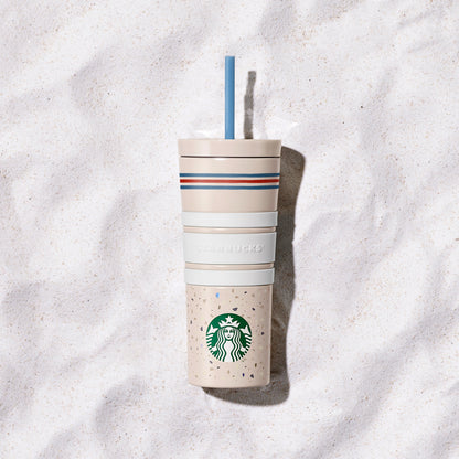 Starbucks: Seaside Getaway Collection: Natural Terrazzo Stainless Steel 473ml (16oz) Cold Cup