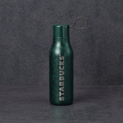 Starbucks Classics: Ice Green Stainless Steel Water Bottle 590ml (20oz) With Strap