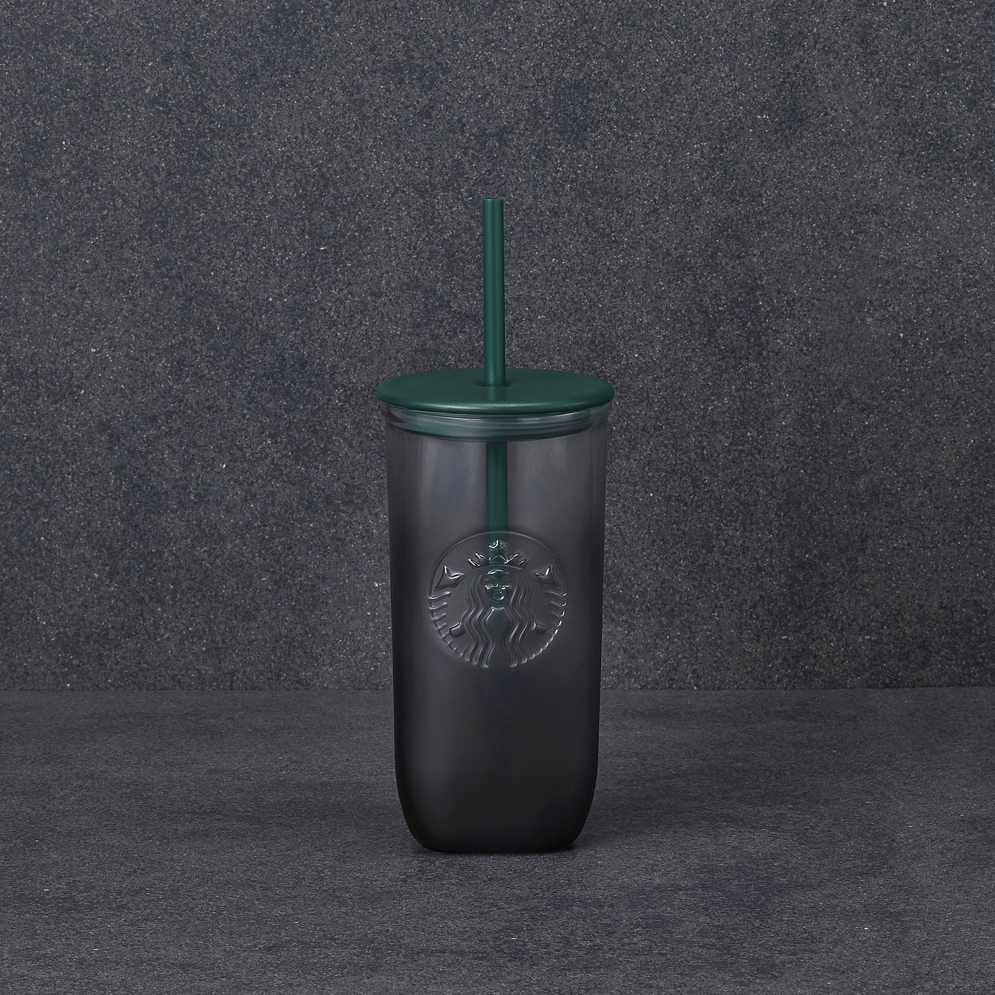 Charcoal and Green Regrind Glass 16oz Cold Cup