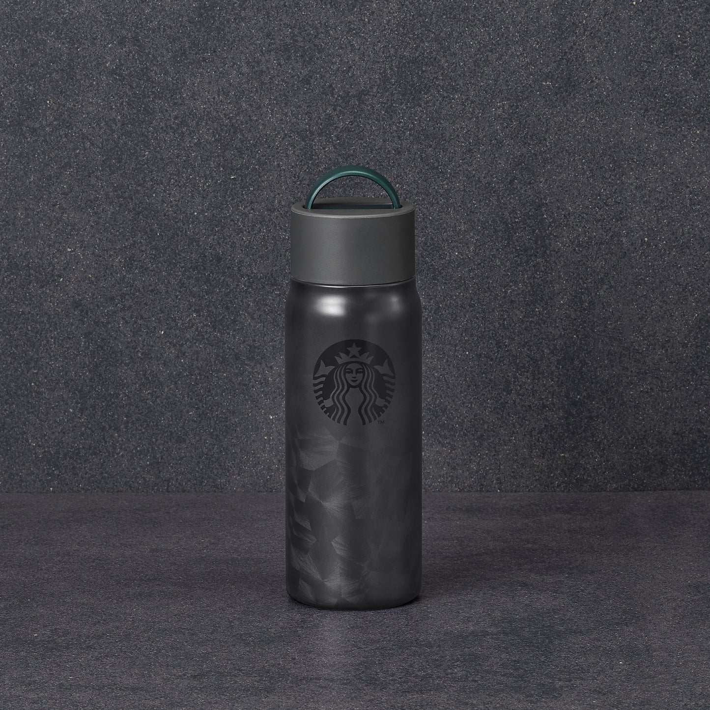 Charcoal Lydon with Handle Stainless Steel Water 16oz Bottle