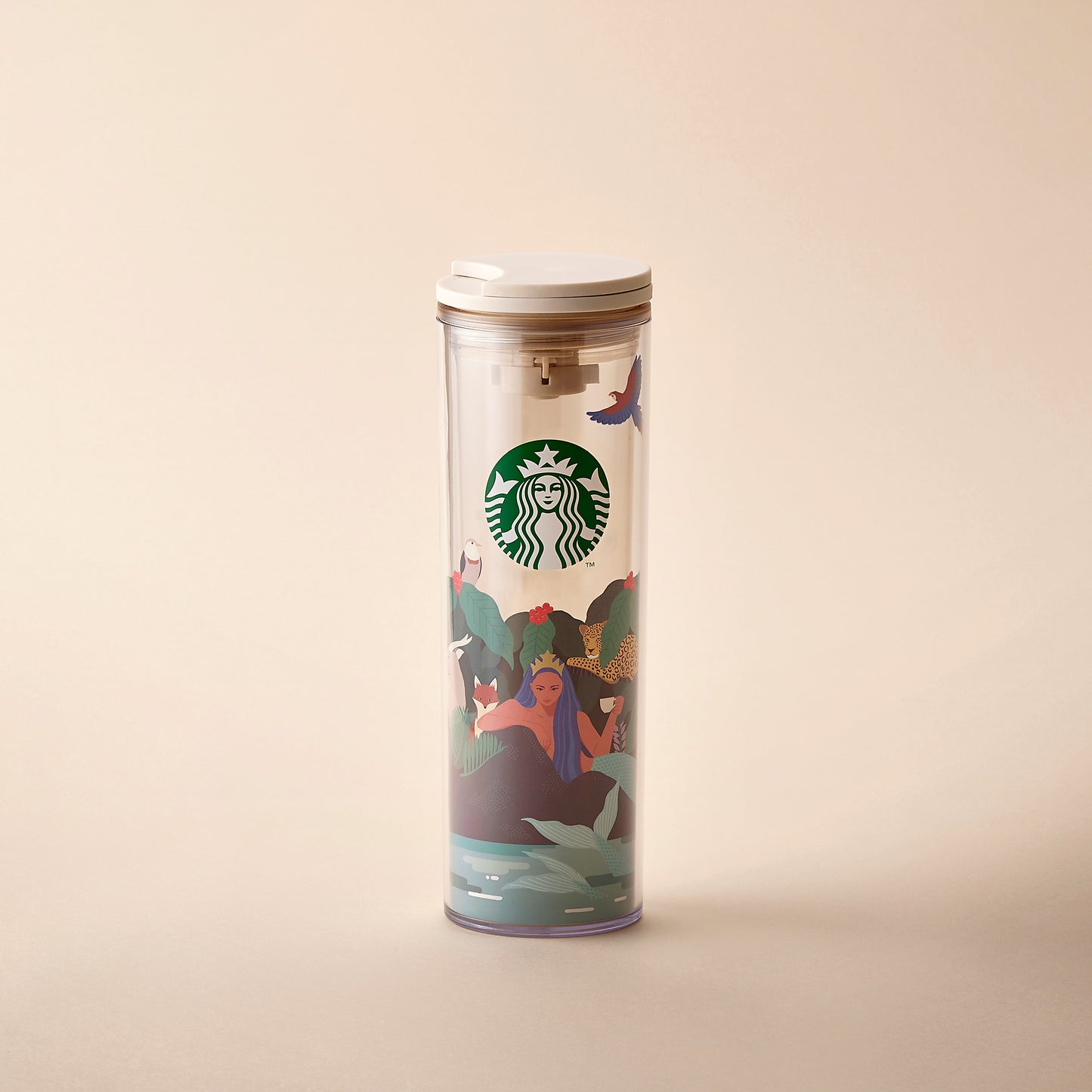 Anniversary Collection: Guardian Of Sacred Island Siren in Woodland Plastic 16oz Tumbler