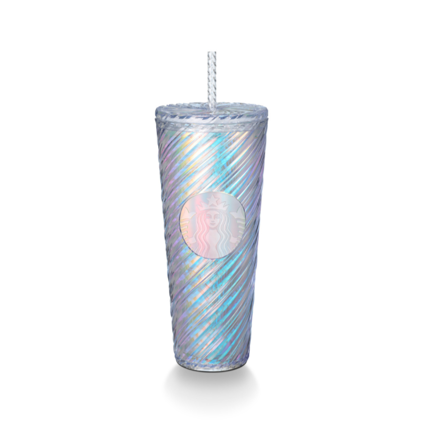 Starbucks: Holiday Collection: Swirled Iridescent Plastic Cold Cup 710ml (24oz)