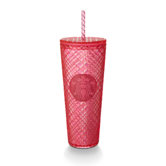 Starbucks: Holiday Collection: Jeweled Pink Dichroic Plastic Cold Cup 710ml (24oz)