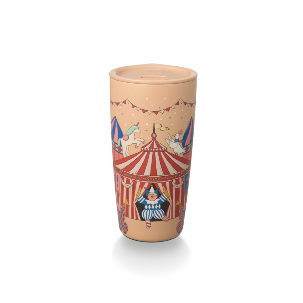 Starbucks: Holiday Collection: Holiday Carnival Tent Clown Beige Stainless Steel Tumbler 473ml (16oz)