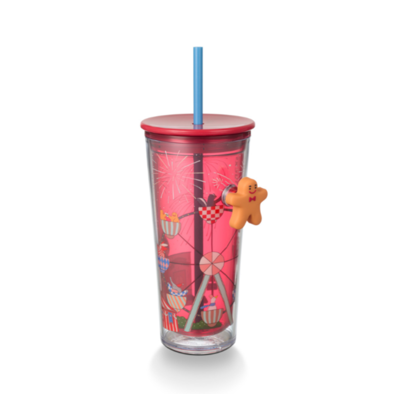 Starbucks: Holiday Collection: Holiday Carnival Ferris Wheels Plastic Cold Cup 473ml (16oz)