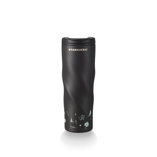 Starbucks: Halloween Collection: Haunted Coffee House Glow in the Dark Stainless Steel Black Tumbler 473mL (16oz)