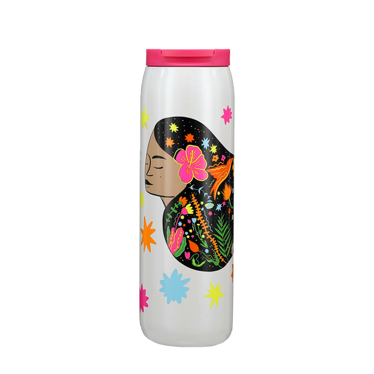 Starbucks + Manuela Guillén: Girl with Stars Stainless Steel Tumbler 16oz