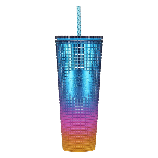 Starbucks: Artist Collection: Tim Singleton: Rainbow Gradient Plastic Cold Cup 710ml (24oz)