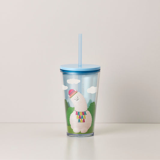 Bohemian Alpaca Family on Highland 24oz Cold Cup