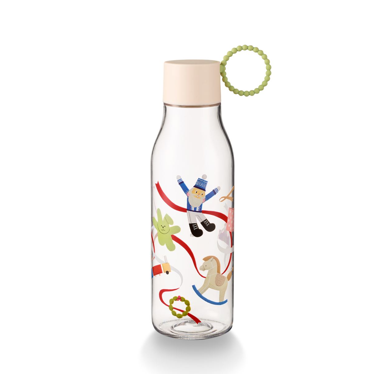 Holiday Series: Plastic Holiday Ribbon 24oz Water Bottle