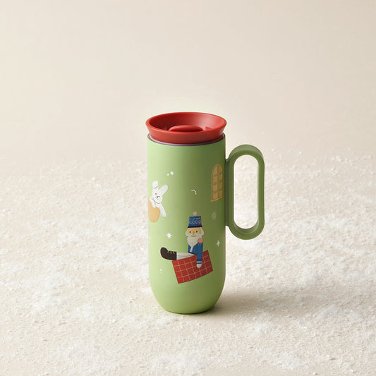 Holiday Series: Stainless Steel Toys Holiday Party with Handle 12oz Tumbler