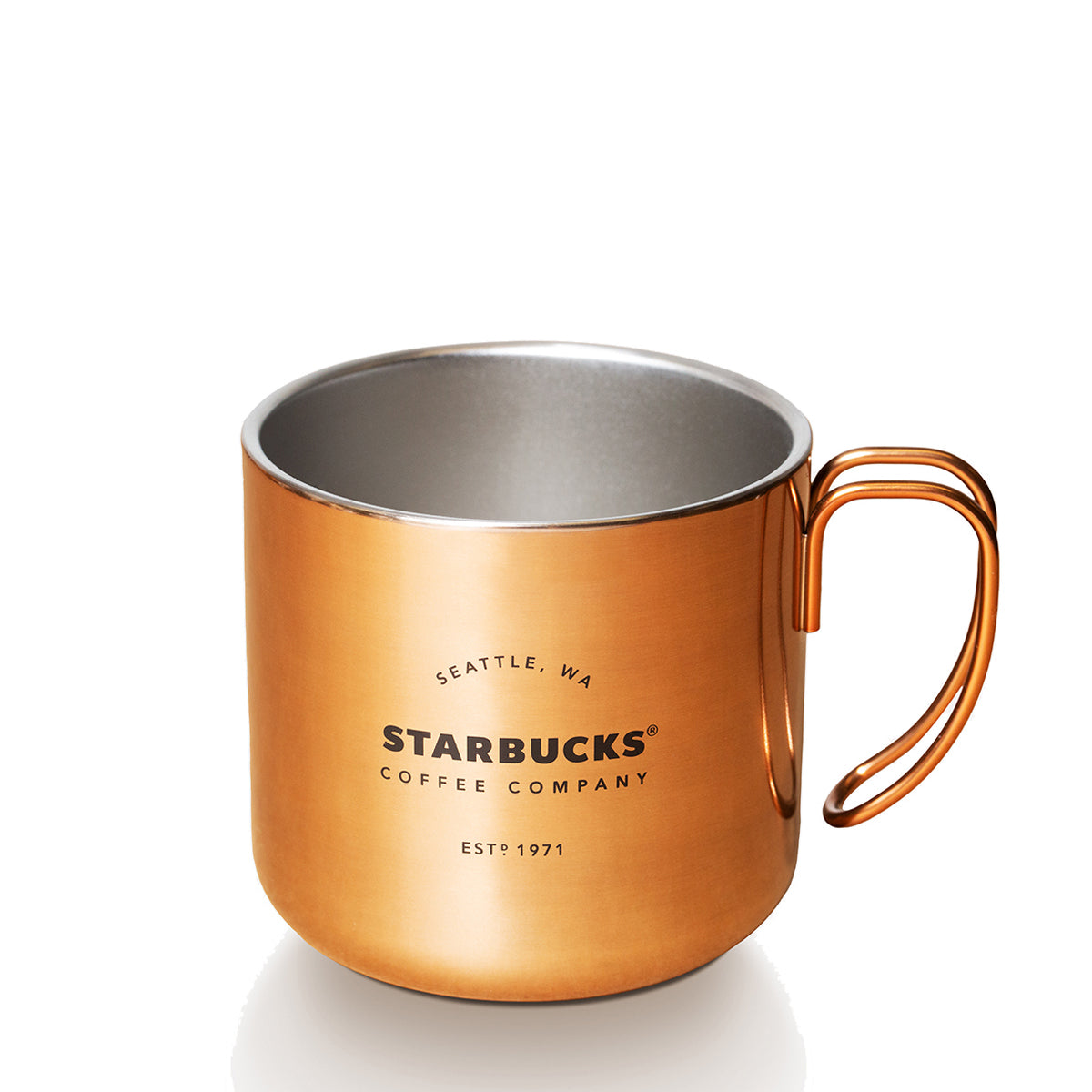 Stainless Steel Mug with Handle - Copper